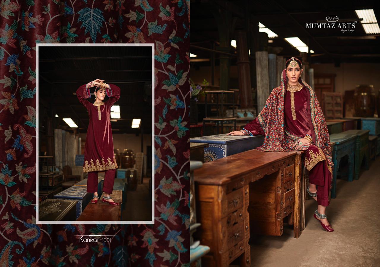 Mumtaz Kanikar Velvet 2 Pashmina Heavy Festive Wear Embroidered Latest Collection